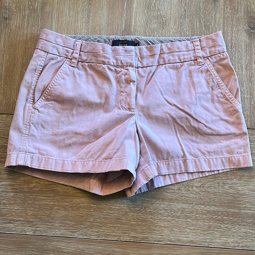 J. Crew chino shorts size 10 light purple mauve 100% cotton